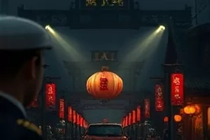 悬疑长剧集《无声放映厅》封面，空荡影院里亮着的一束放映光